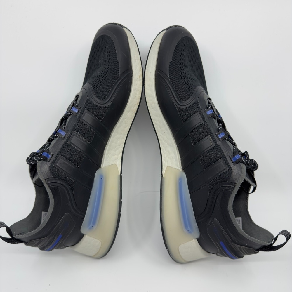 Adidas NMD v3 Mens 12 Black Blue White Rush Running Shoe Trainer Sneaker Stripes - Picture 9 of 16